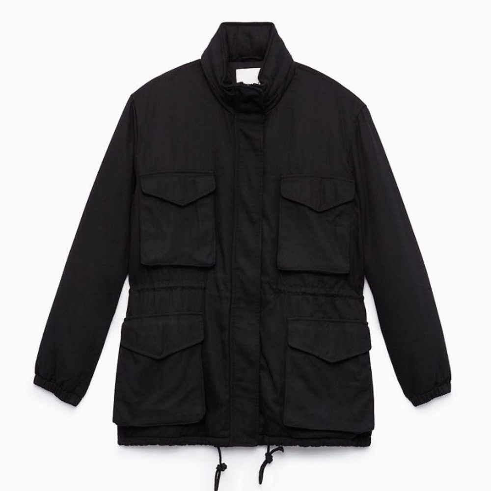 Aritzia Ramirez Parka Coat Size 1 Black